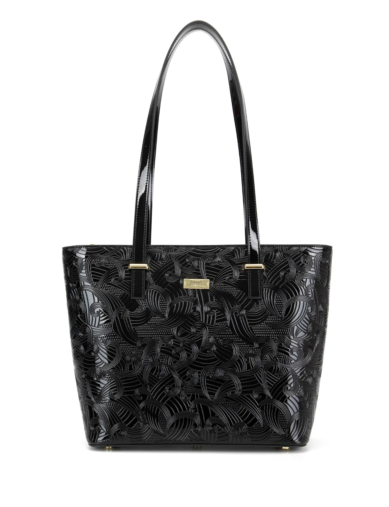 Serenade - SF45-0817 AMIRA Large Leather Tote bag - Black