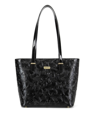 Serenade - SF45-0817 AMIRA Large Leather Tote bag - Black