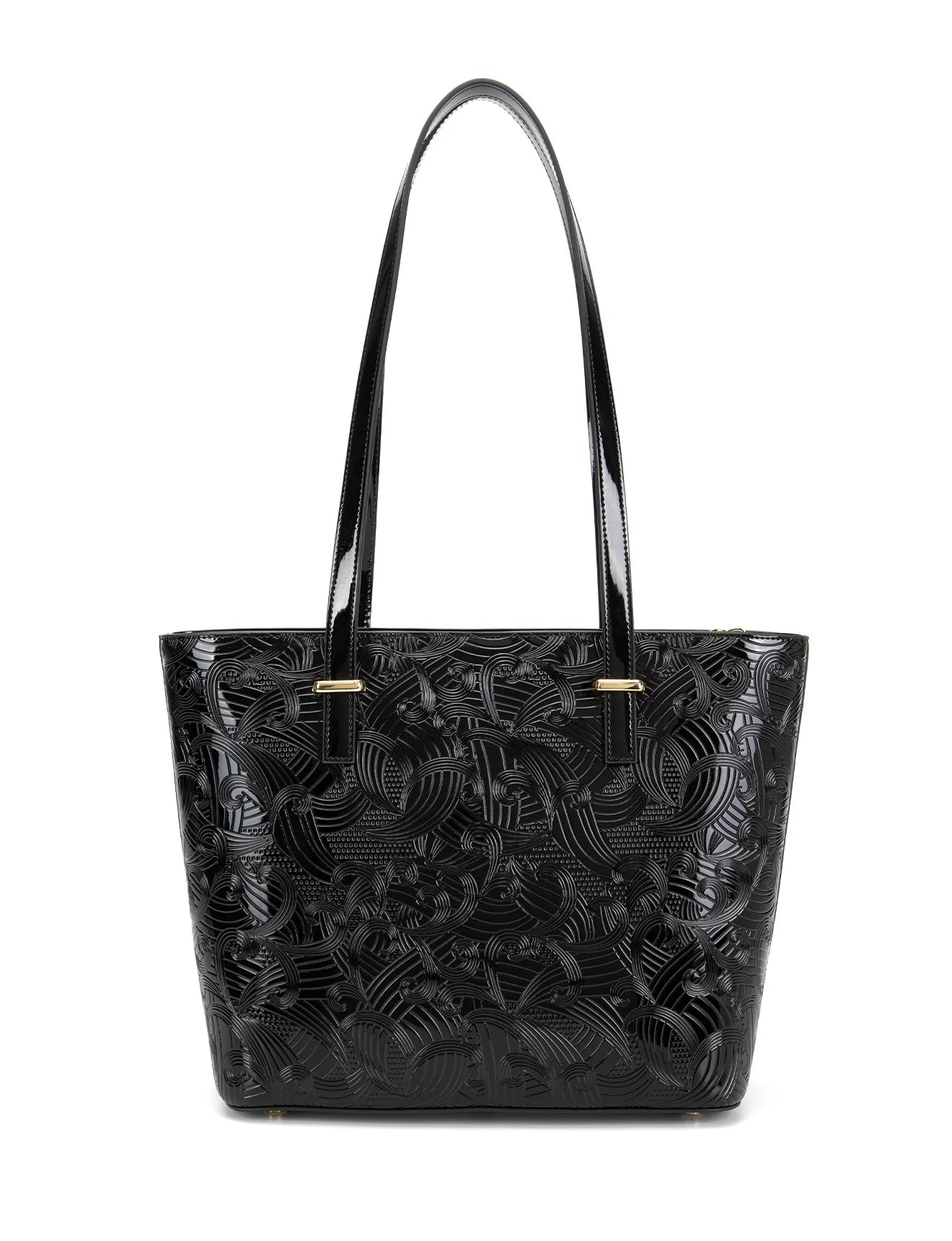 Serenade - SF45-0817 AMIRA Large Leather Tote bag - Black