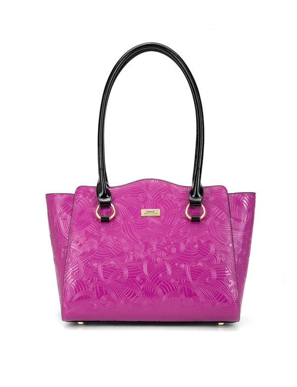 Serenade - SF45-7181 Amira Leather Shoulder Bag - Magenta