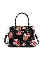 Serenade - SF46-0343 MABEL Grip Handle Flower baskets leather handbag - Flower