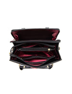 Serenade - SF46-0343 MABEL Grip Handle Flower baskets leather handbag - Flower