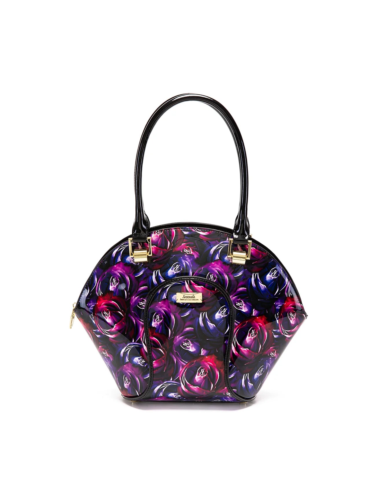 Serenade - SF53-9275 AMETHYST Rose leather bowling bag