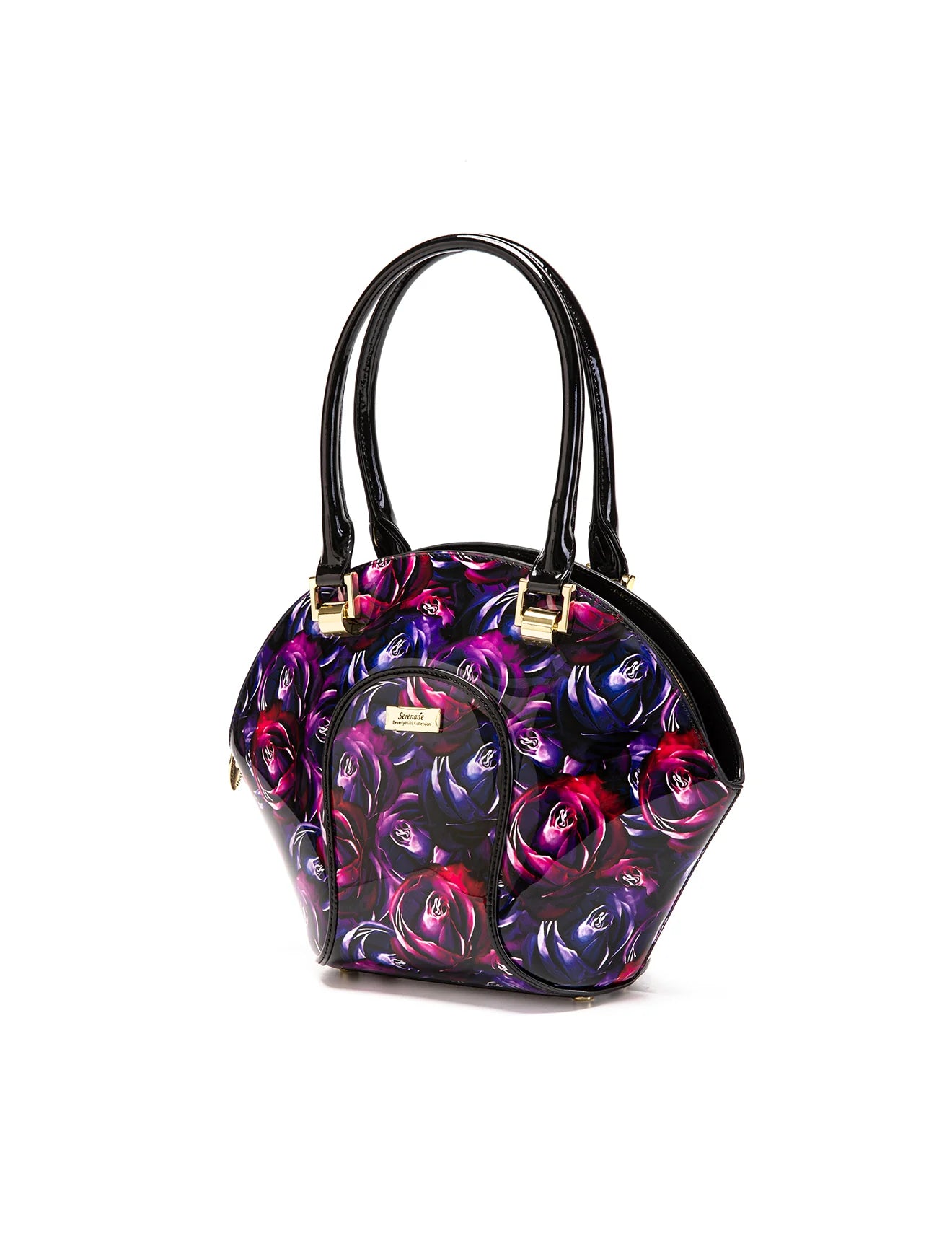 Serenade - SF53-9275 AMETHYST Rose leather bowling bag