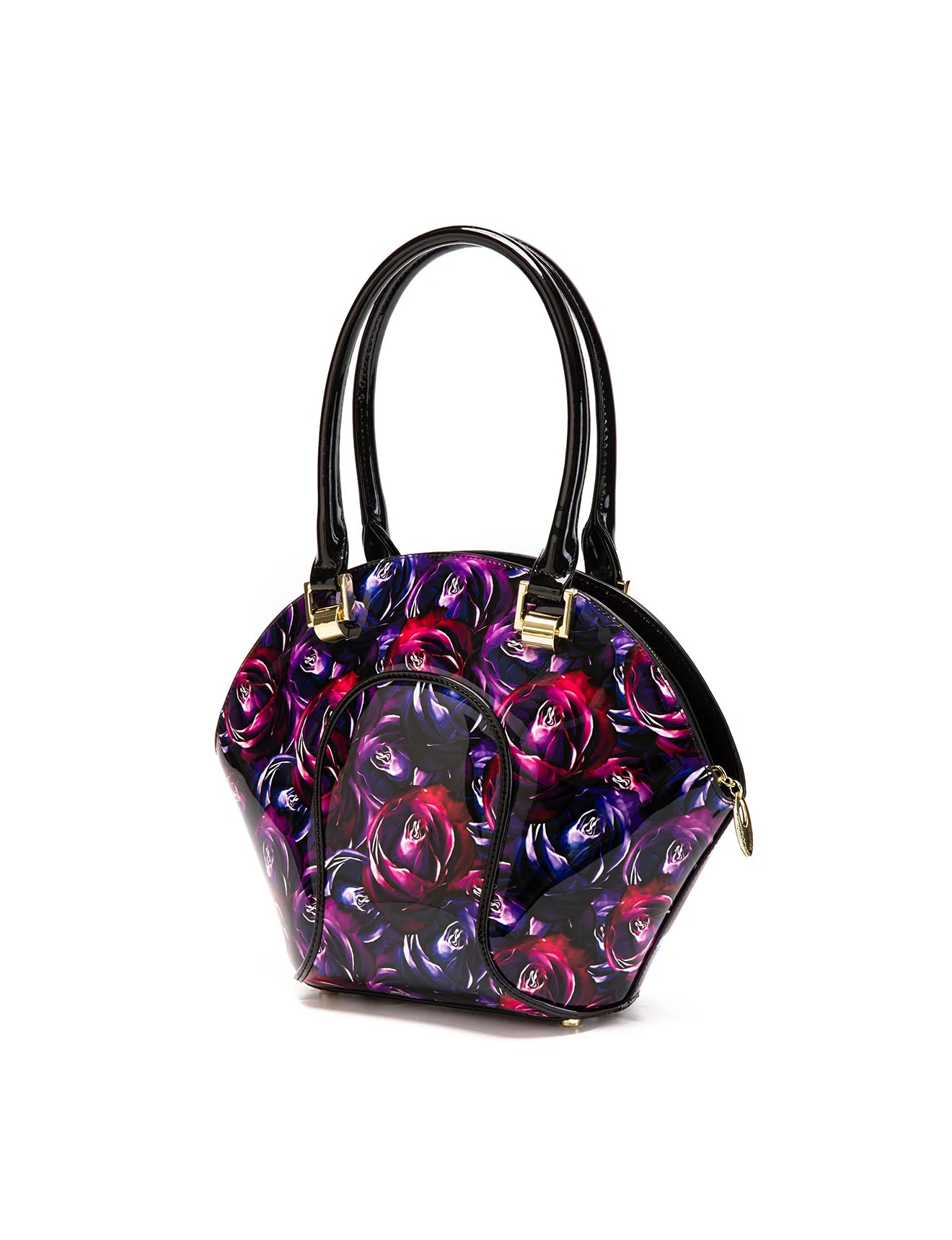 Serenade - SF53-9275 AMETHYST Rose leather bowling bag