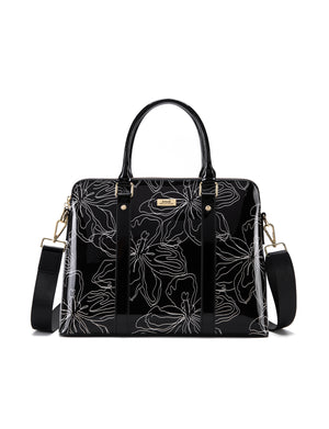 Serenade - SF7-6006 Tahlee Leather Laptop Business Bag - Black