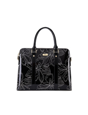 Serenade - SF7-6006 Tahlee Leather Laptop Business Bag - Black