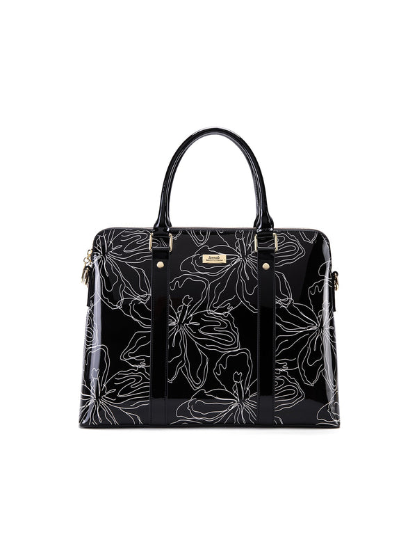Serenade - SF7-6006 Tahlee Leather Laptop Business Bag - Black