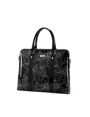 Serenade - SF7-6006 Tahlee Leather Laptop Business Bag - Black