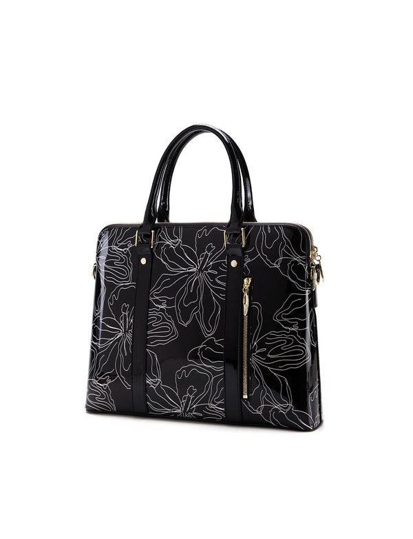 Serenade - SF7-6006 Tahlee Leather Laptop Business Bag - Black