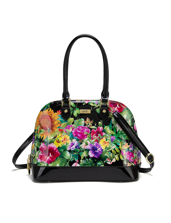 Serenade - SF8-6801 Lauren Dome Patent Leather Handbag