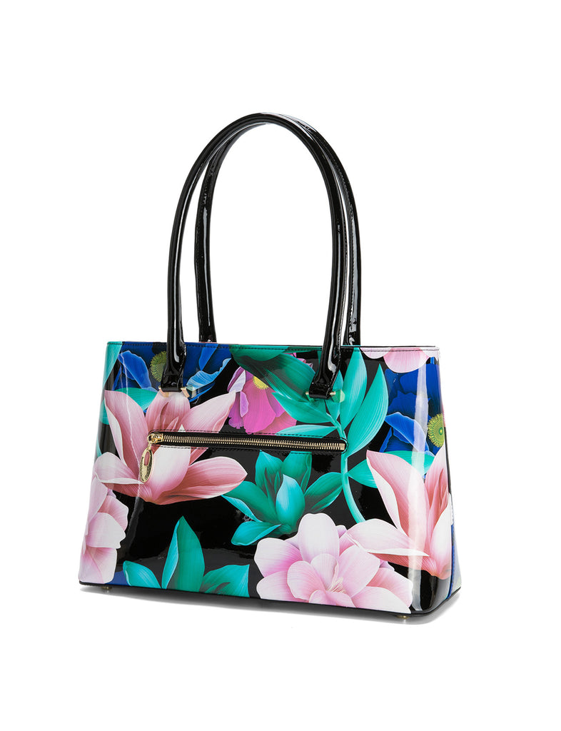 Serenade - Anika Patent leather shoulder bag - Floral-4