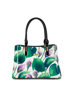 Serenade - SN78-0378-A Liliana Grip Handle Leather Bag