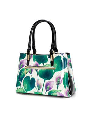Serenade - SN78-0378-A Liliana Grip Handle Leather Bag