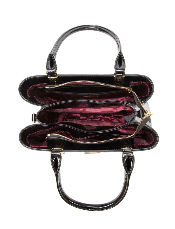 Serenade - SN78-0378-A Liliana Grip Handle Leather Bag