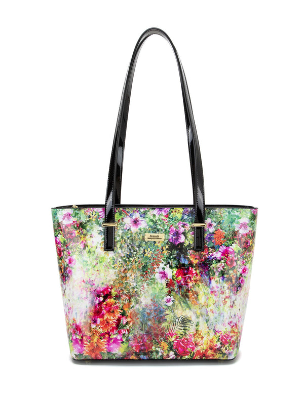 Serenade - SN81-0817 Fiore Large Leather Tote - Floral