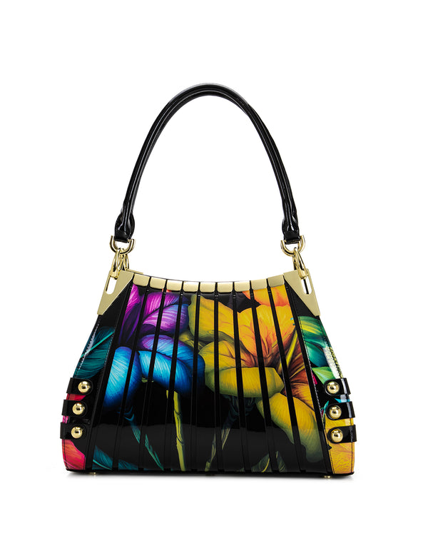 Serenade - SN84-7330 Mila Print Monica Patent Leather Handbag - Multi
