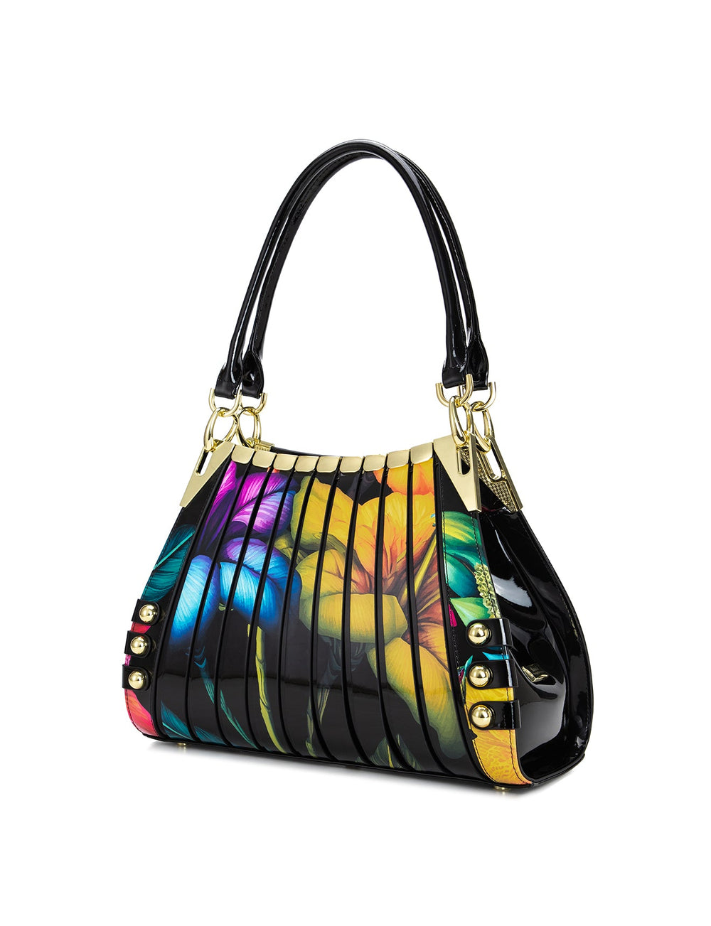 Serenade - SN84-7330 Mila Print Monica Patent Leather Handbag - Multi