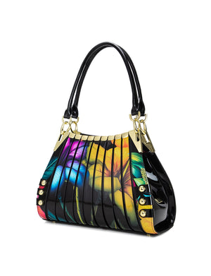 Serenade - SN84-7330 Mila Print Monica Patent Leather Handbag - Multi