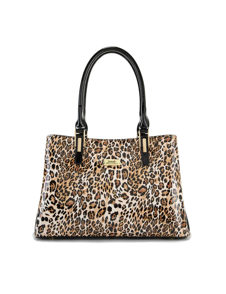 Serenade - SN88-0378 Wild Cat triple compartment Leather - Leopard