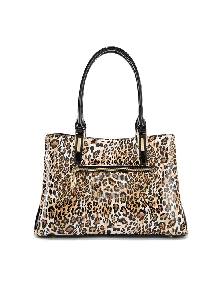 Serenade - SN88-0378 Wild Cat triple compartment Leather - Leopard