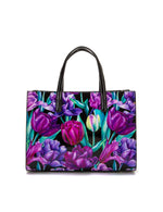 Serenade - SN92-0821 Tulip Grip Handle Leather bag - Floral