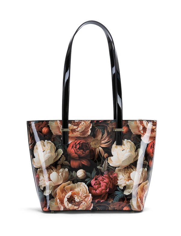Serenade - SN97-0817 Elisabetta Large Leather Tote - Floral