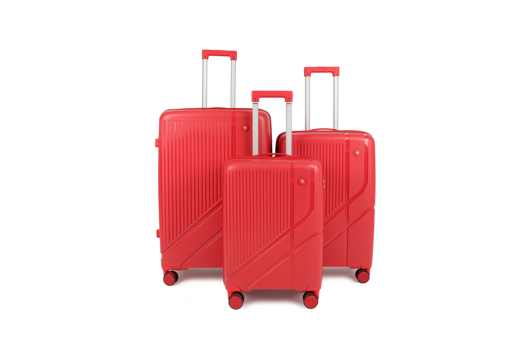 SwissTech Air-Tech 3 Piece Luggage Package - Red