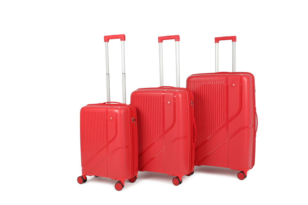 SwissTech Air-Tech 3 Piece Luggage Package - Red