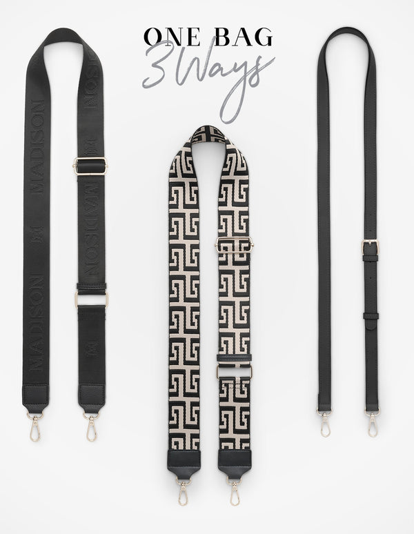 Monica Crossbody Bag & 3 Straps - One Bag 3 Ways