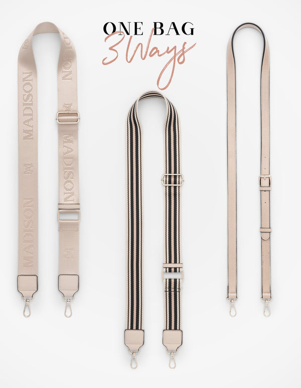 Monica Crossbody Bag & 3 Straps - One Bag 3 Ways