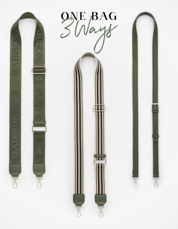 Monica Crossbody Bag & 3 Straps - One Bag 3 Ways