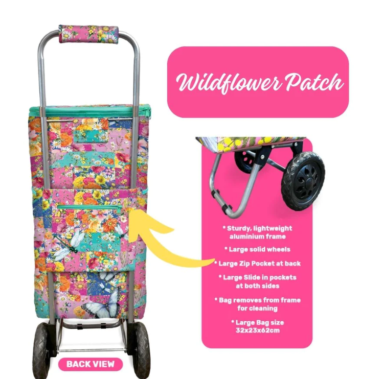 Insulated Shopping Cart - Wildflower Patch-2