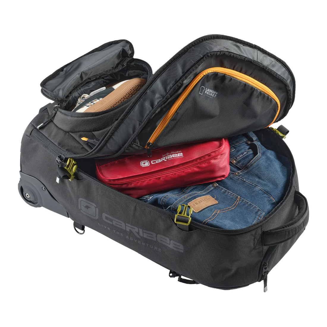 Caribee - Sky Master IV 80Lt Wheeled Backpack - Black