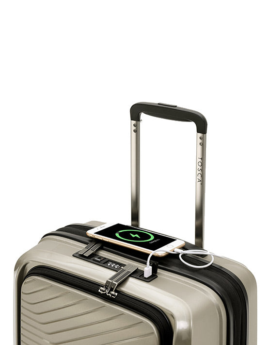 Tosca - TCA100-20L Laptop Space x Front Opening Spinner - Champagne