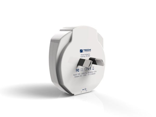Travel Blue - Dual 2.1amp Wall Charger - White