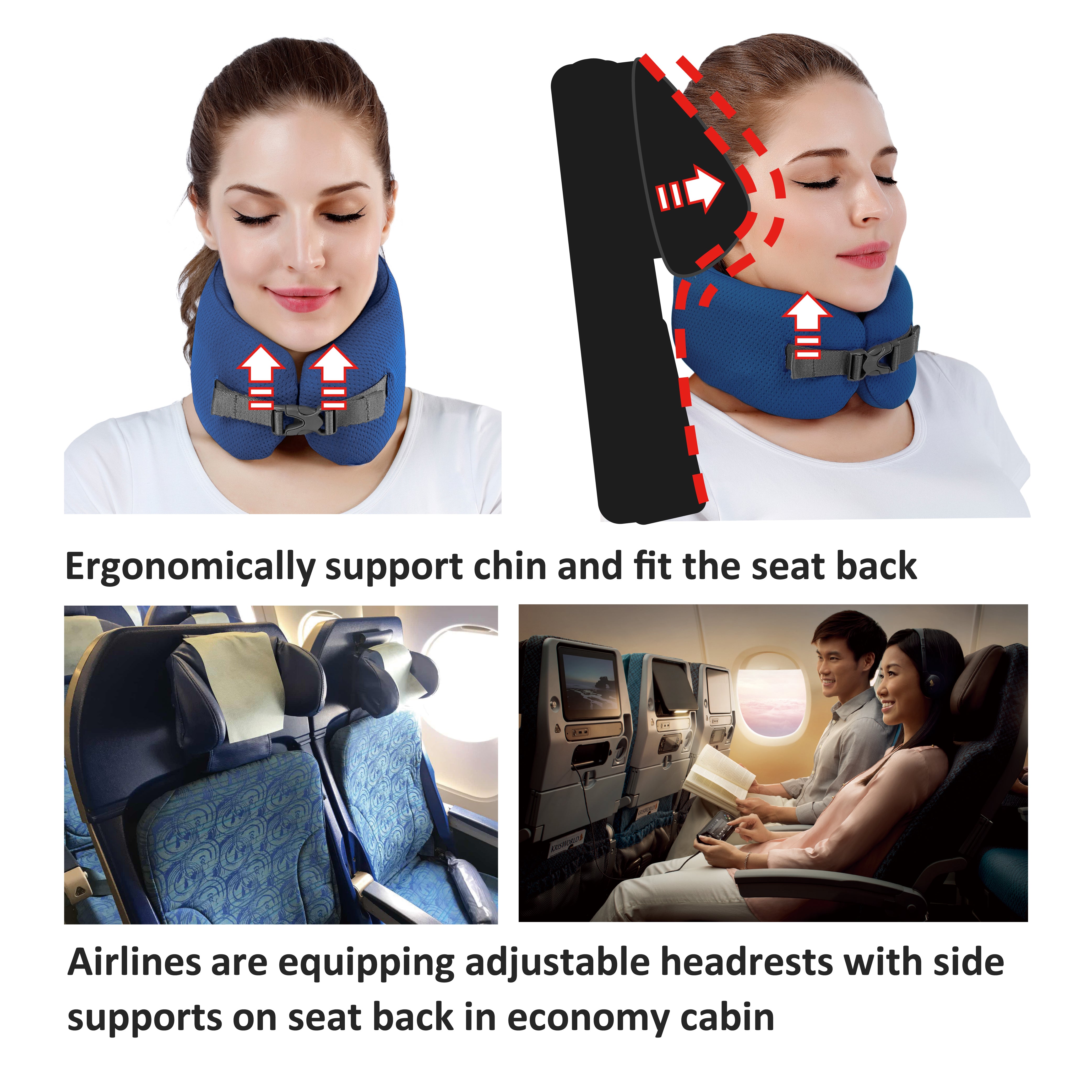 EasyNap - Pocket Pillow Chin Cupport Vital Small - True Blue - 0