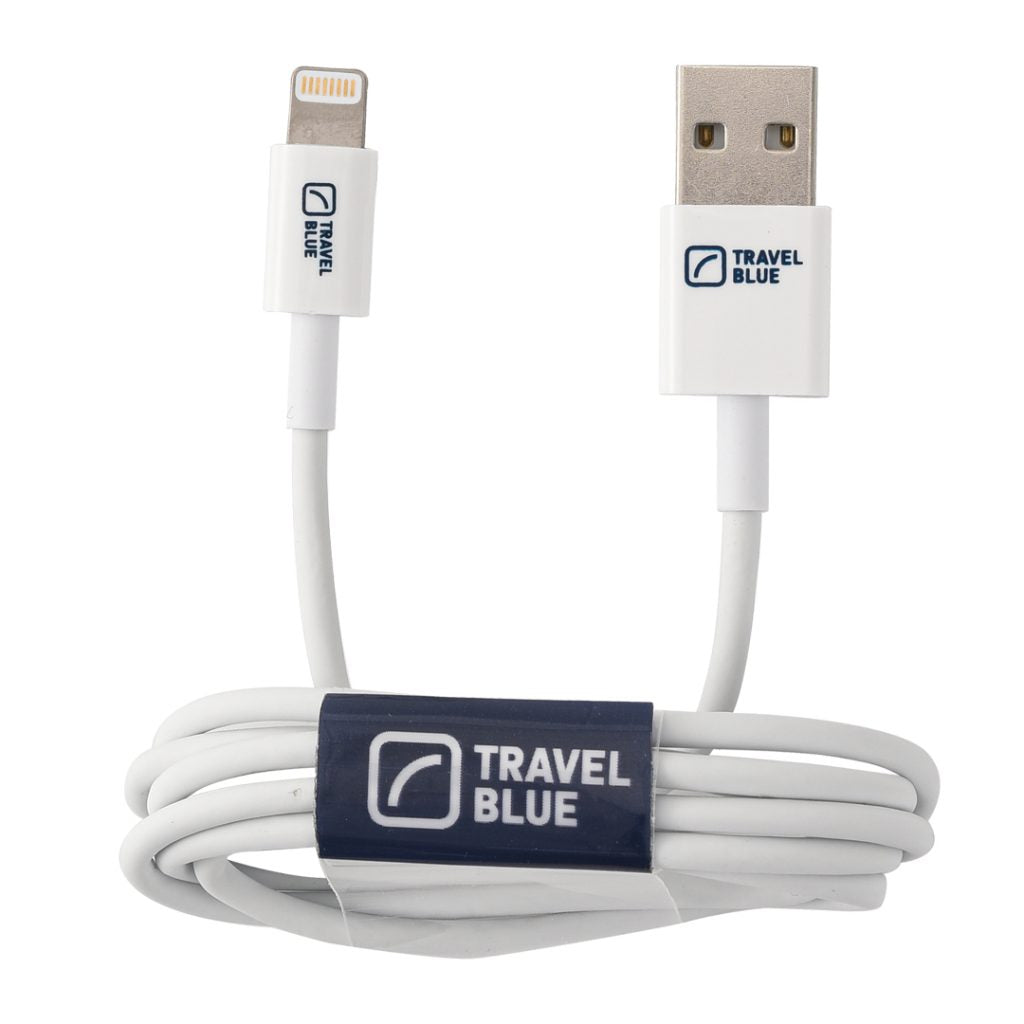 Travel Blue - USB-A to Lightning 1m Cable - White