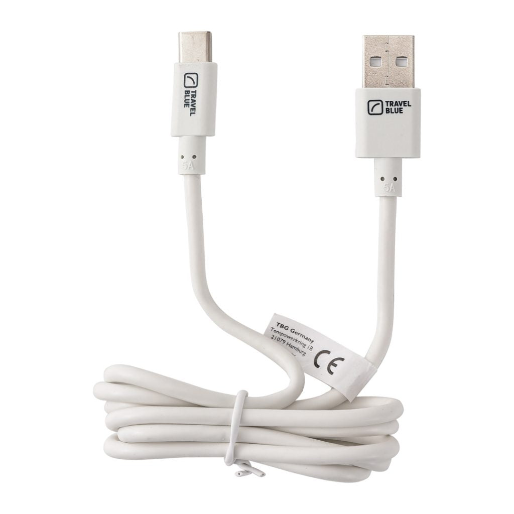 Travel Blue - TB-971-S USB A to USB C charge cable 1m - White