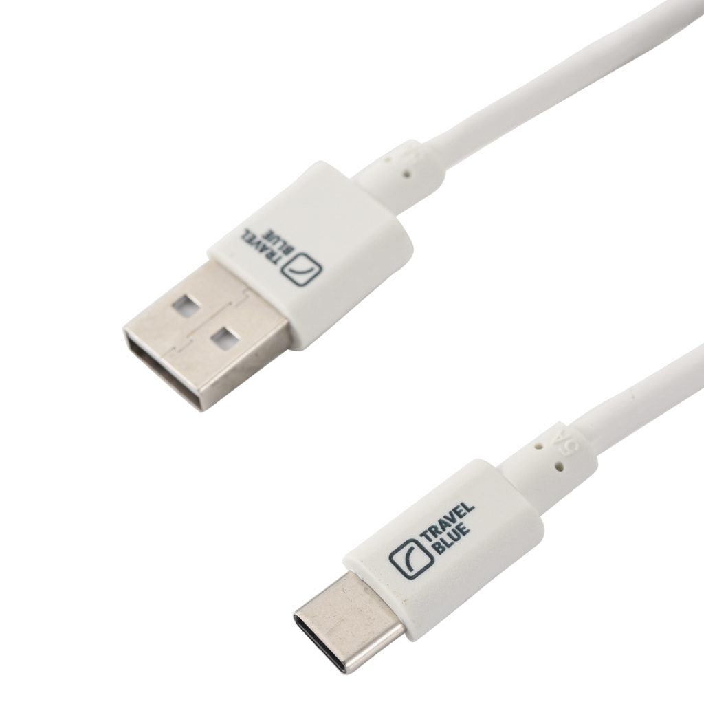 Travel Blue - TB-971-S USB A to USB C charge cable 1m - White