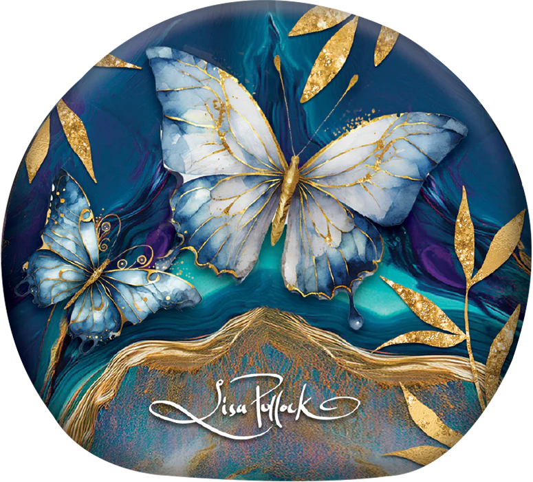 Lisa Pollock - TC54 Small Travel accessory case - Tranquil Butterflies