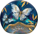 Lisa Pollock - TC54 Small Travel accessory case - Tranquil Butterflies