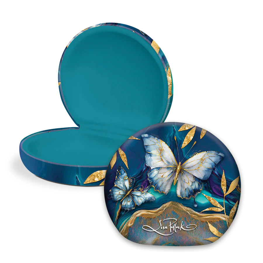 Lisa Pollock - TC54 Small Travel accessory case - Tranquil Butterflies
