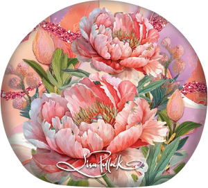 Lisa Pollock - TC55 Small Travel Accessory Case - Coral Peony
