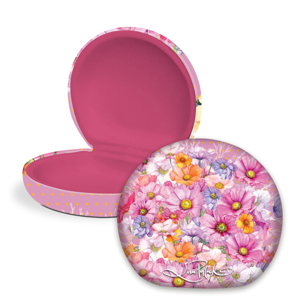 Lisa Pollock - TC55 Small Travel Accessory Case - Wistful Wildflowers