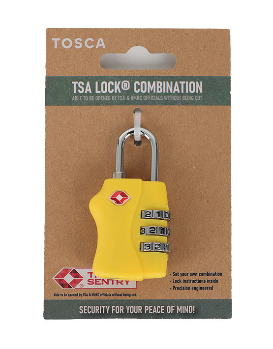 Tosca - TCA005 TSA Combo Lock - Yellow