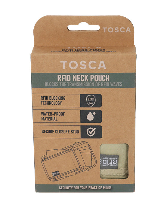 Tosca - TCA012 RFID Neck Pouch - Natural - 0