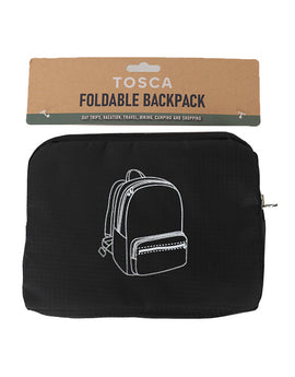 Tosca - TCA023 Foldable Travel Backpack - Black