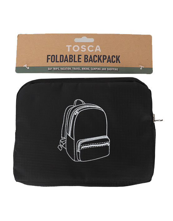 Tosca - TCA023 Foldable Travel Backpack - Black