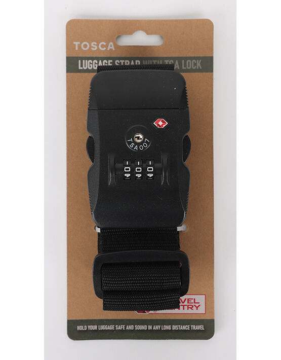 Tosca - TCA068-A TSA Locking Luggage Strap - Black